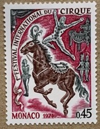 Monaco #923  1974  Nueva  NH  "Circo ecuestre"