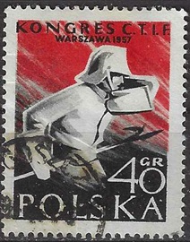 Polonia #786  1957 "Brigadas contra incendios"