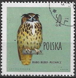Polonia #939  1960  "Búho real euroasiático"
