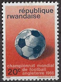 RUANDA #176   1966  Nueva (Hinged)  «Copa mundial de futbol Inglaterra»