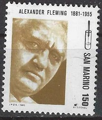 San Marino #1041 Nueva NH "Alexander Fleming, médico y microbiólogo escocés, descubridor de la penicilina"