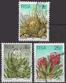 Sudáfrica #481 - 482 y #487 1977