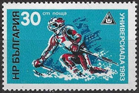 Bulgaria #2878  1983  Nueva NH Scott $0.70 "Esquí en descenso de montaña"
