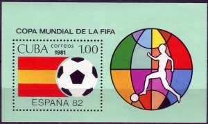 Cuba #2397 1980 H.S. Nueva NH  "Copa mundial de futbol España 82"