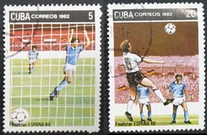 Cuba #2536 - 2537  1982 "Copa mundial de futbol España 82"