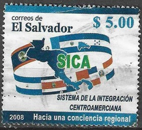 El Salvador #1685  2008 Scott $10.00 "Sistema de integración de America Central"