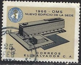 El Salvador #768   1966 "Nueva sede de la OMS"