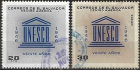 El Salvador #770 y #C233 1966 "20 años de la UNESCO"