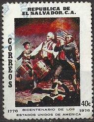 El Salvador #870   1976  "Bicentenario de la independencia de Estados Unidos"