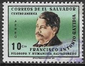 El Salvador #C224 1965 "Francisco Gavidia, filosofo"