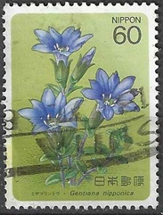 Japon #1579  1984  "Genciana - Gentiana nipponica"