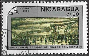 Nicaragua #1773 1989 "Bicentenario de la revolución francesa"