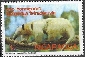 Nicaragua #946  1974  Nueva  NH  "Oso hormiguero"