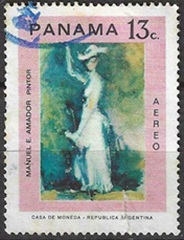 PANAMA #C406   1973 "Retrato de una dama, por Manuel Amador"