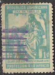 REPUBLICA DOMINICANA #RA13 1950 "Dejad que los niños vengan a mi