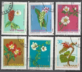 Viet Nam #755 - 760  1975 Scott $2.25 "Plantas medicinales"