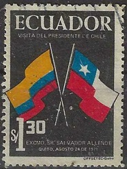 Ecuador #840  1971 "Visita de Salvador Allende al Ecuador"
