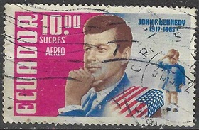 Ecuador #C431  1964 Scott $1.60   "John F Kennedy"