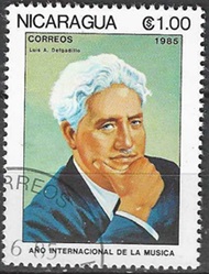 Nicaragua #1471 1985 "Luis A. Delgadillo, compositor"