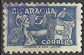 Nicaragua #RA62 1956 "Seguridad social"