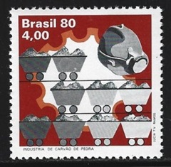 Brasil #1684  1980 Nueva NH "Minería de antracita"