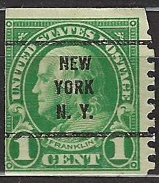 ESTADOS UNIDOS #552  1923 Precancelada  Nueva York