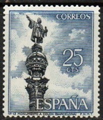 España #1280  1965 Nueva (Hinged) "Monumento a Colon"