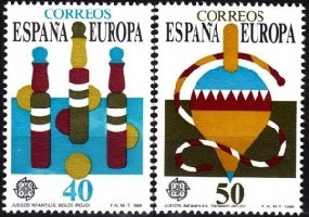España #2598 - 2599   1989  Serie completa Nuevas NH "Europa - Juguetes"