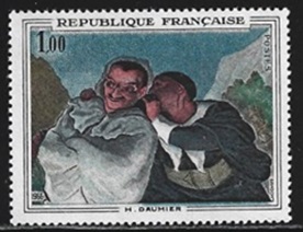 Francia #1153 1966 Nueva LH "Crispin y Scapin. por Honore Daumier"