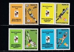 GRANADA GRANADINES #465 - 468 1982 Serie completa Nueva NH "Copa Mundial España 82"