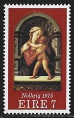 Irlanda #383 1975 Nueva NH "Madona y el Niño, por Filippo Lippi