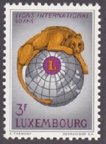 Luxemburgo #451  1967   Nueva NH "50 Años del Club Internacional de Leones"