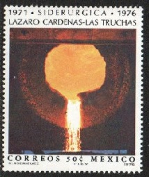 Mexico #1153  1976  Nueva NH "75 Años de la siderurgia Lazaro Cárdenas"