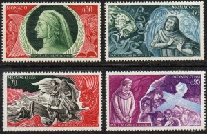 Monaco #624 - 627 1966 Nueva NH "Dante Alighieri - La divina comedia"