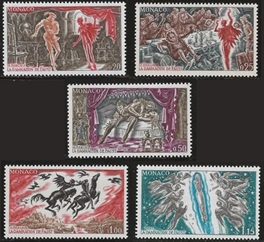 Monaco #713 - 714, #717 y #719 - 720  Nuevas NH  "La condenacion de Dante"