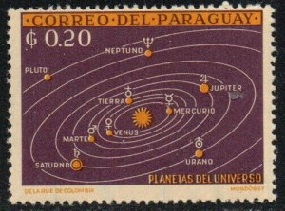 PARAGUAY #729  1962 Nueva NH "Sistema solar"