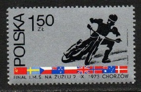 Polonia #1995 1973  "Carreras de motos en pista de ceniza"