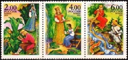 RUSIA #6815 2004 Serie completa Tira de 3
