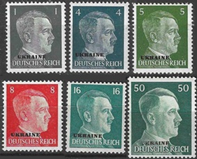 RUSIA #N41, #N43 – N44, #N46, #N52 y #58 1941 Nuevas NH «A. Hitler»