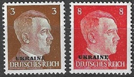 RUSIA ocupación alemana de Ucrania #N42 y #N46 1941 Nuevas SG (Hinged)