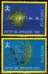 Vaticano #953 - 954 1994 Serie completa Nueva NH Scott $2.05 "Descubrimientos en astronomía y física"
