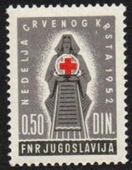 Yugoslavia  #RA10   1952  Nueva (Hinged) "Cruz Roja"
