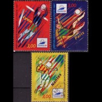 Francia #2584 - 2586 1997 Nuevas NH "Copa Mundial de futbol Francia 98"