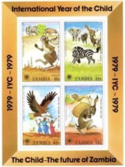 Zambia Mi#ZM BL5  1979 H.S. Nueva NH "Cuentos infantiles - Año Internacional del Niño"