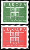 Alemania #406 - 407  1963  Serie completa Nueva NH  "Europa"