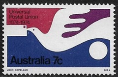 Australia #597 1974 Nueva NH "Paloma mensajera"