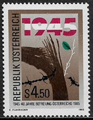 Austria #1309  1985  Nueva NH "40 Años de la liberación de los nazis"