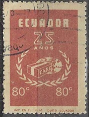 Ecuador #841 1971 "25 años de Care en Ecuador"