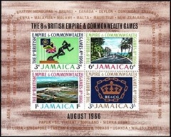 JAMAICA #257a 1966 H:S. Nueva NH Imperforado Scott $5.75 "Juegos de la Commonwealth"