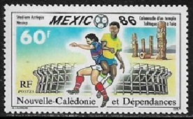 Nueva Caledonia #541 1986 Nueva NH "Copa mundial de futbol Mexico 86"